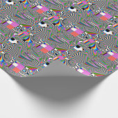 Lebhafter digitaler Abstrakt geometrischer Hinterg Geschenkpapier (Ecke)