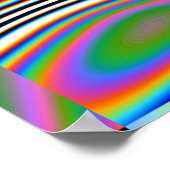 Lebhafter digitaler Abstrakt geometrischer Hinterg Poster (Ecke)