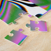 Lebhafter digitaler Abstrakt geometrischer Hinterg Puzzle (Seite)