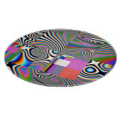 Lebhafter digitaler Abstrakt geometrischer Hinterg Schneidebrett (Ecke)