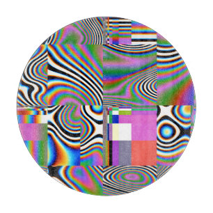 Lebhafter digitaler Abstrakt geometrischer Hinterg Schneidebrett