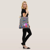 Lebhafter digitaler Abstrakt geometrischer Hinterg Tasche (Am Model)