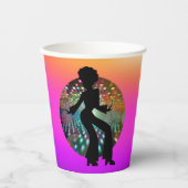 Lebhafter Disco-Tänzer Pappbecher (Vorderseite)