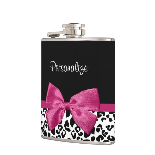 Lebhafter dunkelrosa Flachbanddruck mit Namen Flachmann (Links)