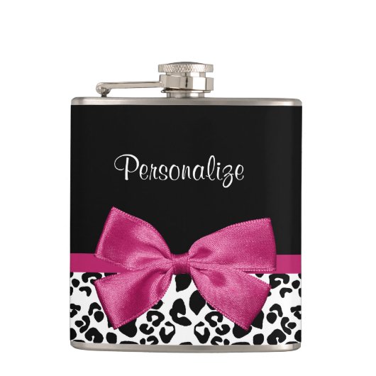 Lebhafter dunkelrosa Flachbanddruck mit Namen Flachmann (Vorderseite)