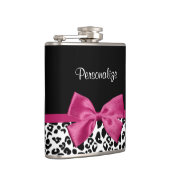 Lebhafter dunkelrosa Flachbanddruck mit Namen Flachmann (Rechts)