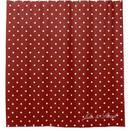 Lebhafter Duschvorhang in Rot und Weiß