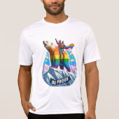 Lebhafter Eisbär Auf dem Berg mit Mädchen T-Shirt (Vorderseite)