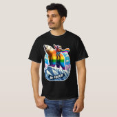 Lebhafter Eisbär Auf dem Berg mit Mädchen T-Shirt (Vorne ganz)