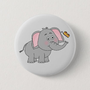 Lebhafter Elefant-Knopf Button