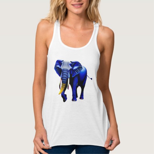 Lebhafter Elefant Tank Top (Vorderseite)