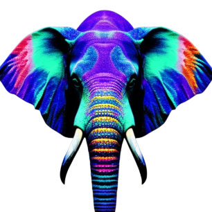 Lebhafter Elefant Untersetzer aus Glas im Geschenk Aufkleber