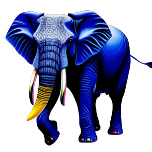 Lebhafter Elefant Untersetzer aus Glas im Geschenk Leinwanddruck