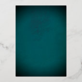 Lebhafter Eleganter Blütenschmetterling Aquamarin Folieneinladung (Rückseite)