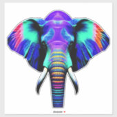 Lebhafter Elephant Trivet Glass Untersetzer Gesche Aufkleber (Blatt)