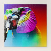 Lebhafter Elephant Trivet Glass Untersetzer Gesche Puzzle (Vertikal)