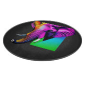Lebhafter Elephant Trivet Glass Untersetzer Gesche Schneidebrett (Ecke)