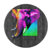 Lebhafter Elephant Trivet Glass Untersetzer Gesche Schneidebrett (Vorderseite)