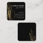 Lebhafter expressiver Spritzer Quadratische Visitenkarte (Vorne/Hinten)