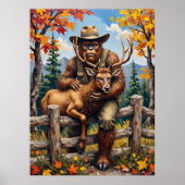 Lebhafter Fall: Sasquatch und der Stag Poster (Vorne)