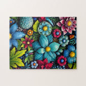 Lebhafter Fantasy Florengarten Puzzle (Horizontal)