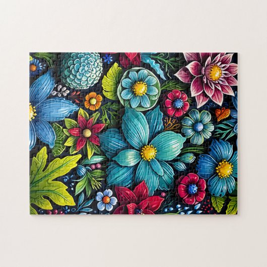 Lebhafter Fantasy Florengarten Puzzle (Horizontal)