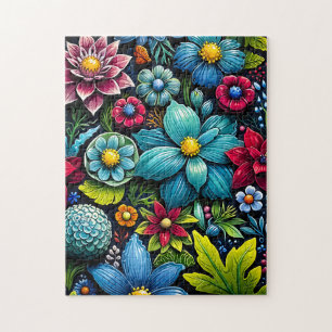Lebhafter Fantasy Florengarten Puzzle