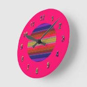 Lebhafter Farbaufschlag Runde Wanduhr (Winkel)