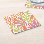 Lebhafter Farbdruck Rechteckiger Pappuntersetzer (angewinkelt)