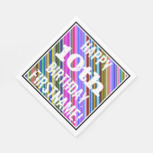 Lebhafter, farbenfroher 10. Geburtstag + Individue Serviette (Ecke)