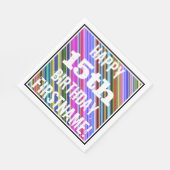 Lebhafter, farbenfroher 15. Geburtstag + Individue Serviette (Ecke)