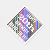 Lebhafter, farbenfroher 20. Geburtstag + Individue Serviette (Ecke)