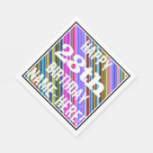 Lebhafter, farbenfroher 28. Geburtstag + Individue Serviette (Ecke)