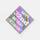 Lebhafter, farbenfroher 32. Geburtstag + Individue Serviette (Ecke)