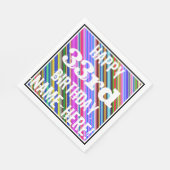 Lebhafter, farbenfroher 33. Geburtstag + Individue Serviette (Ecke)