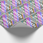 Lebhafter, farbenfroher 36. Geburtstag + Individue Geschenkpapier (Ecke)