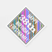 Lebhafter, farbenfroher 38. Geburtstag + Individue Serviette (Ecke)