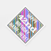 Lebhafter, farbenfroher 42. Geburtstag + Individue Serviette (Ecke)