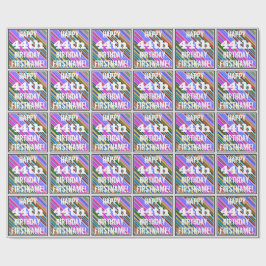 Lebhafter, farbenfroher 44. Geburtstag + Individue Geschenkpapier