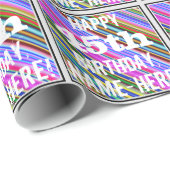 Lebhafter, farbenfroher 45. Geburtstag + Individue Geschenkpapier (Rolleneckpunkt)