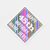 Lebhafter, farbenfroher 45. Geburtstag + Individue Serviette (Ecke)