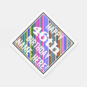 Lebhafter, farbenfroher 46. Geburtstag + Individue Serviette (Ecke)