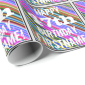 Lebhafter, farbenfroher 47. Geburtstag + Individue Geschenkpapier (Rolleneckpunkt)