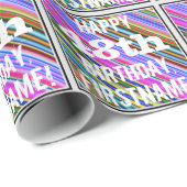 Lebhafter, farbenfroher 48. Geburtstag + Individue Geschenkpapier (Rolleneckpunkt)