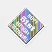 Lebhafter, farbenfroher 51. Geburtstag + Individue Serviette (Ecke)