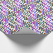 Lebhafter, farbenfroher 52. Geburtstag + Individue Geschenkpapier (Ecke)