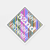 Lebhafter, farbenfroher 52. Geburtstag + Individue Serviette (Ecke)