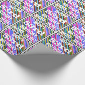 Lebhafter, farbenfroher 53. Geburtstag + Individue Geschenkpapier (Ecke)