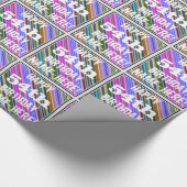 Lebhafter, farbenfroher 54. Geburtstag + Individue Geschenkpapier (Ecke)