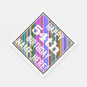 Lebhafter, farbenfroher 54. Geburtstag + Individue Serviette (Ecke)